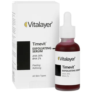 سرم لایه‌بردار قوی ویتالایر مدل Timevit (حاوی AHA 30% و BHA 2%)