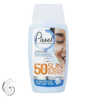کرم ضدآفتاب بی‌رنگ پیکسل SPF50 مدل Oily Acne-Prone Skin حجم 50 میلی‌لیتر